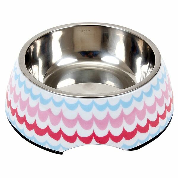 Миска для животных MAJOR Waves металл на меламиновой подставке