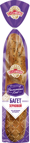 

Багет Аладушкин Ремесленный хлеб зерновой 270 г