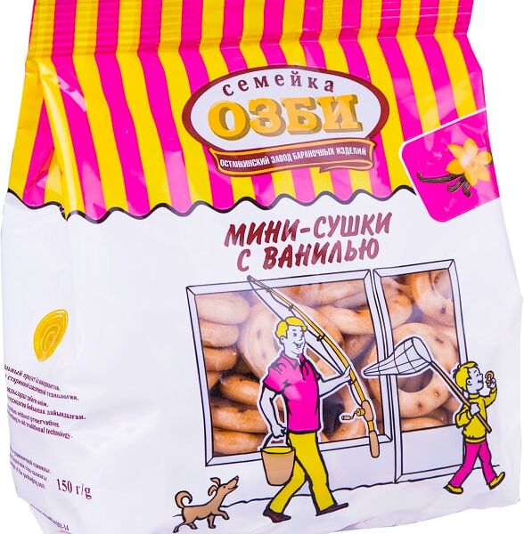 Мини-сушки Семейка Озби с ванилью 150 г