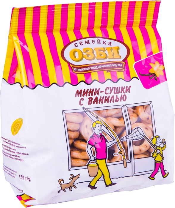 

Мини-сушки Семейка Озби с ванилью 150 г