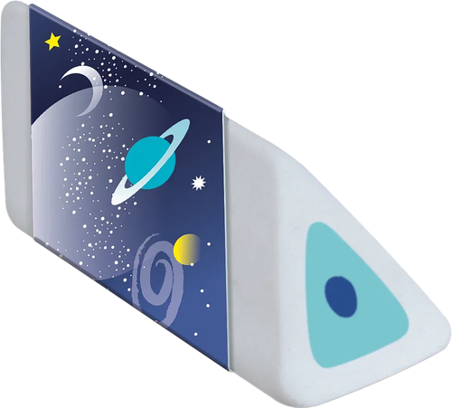 

Ластик Maped Cosmic Kids треугольной формы, белый с цветной серединой, в ассортименте