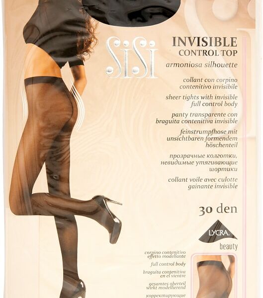 Колготки SiSi Invisible Control Top 30 Nero Черные Размер 2