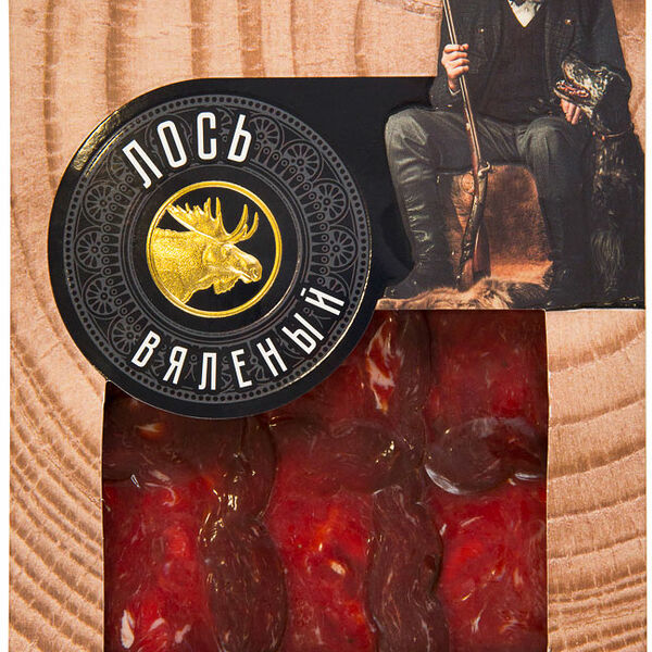 Мясо Деликатес Дичь Лосятина сыровяленая нарезка 100г