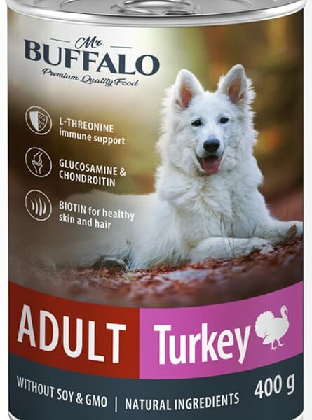 Влажный корм для собак Mr.Buffalo Adult Индейка 400 г