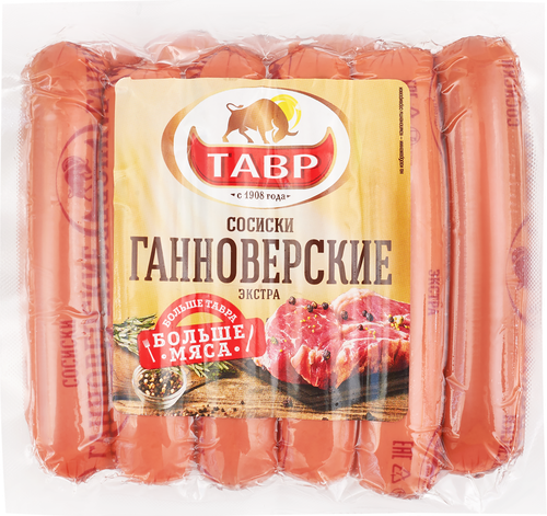 

Сосиски Тавр Ганноверские Экстра 600 г