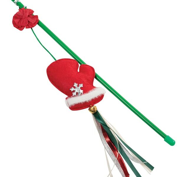 Игрушка-дразнилка для кошек Triol New Year Варежка 8*40cм