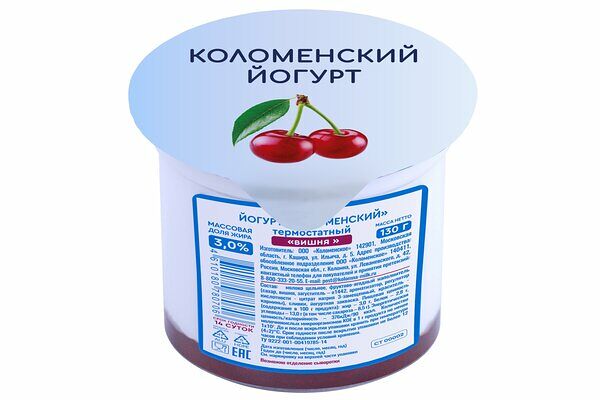 Йогурт Коломенское вишня термостатный 3%