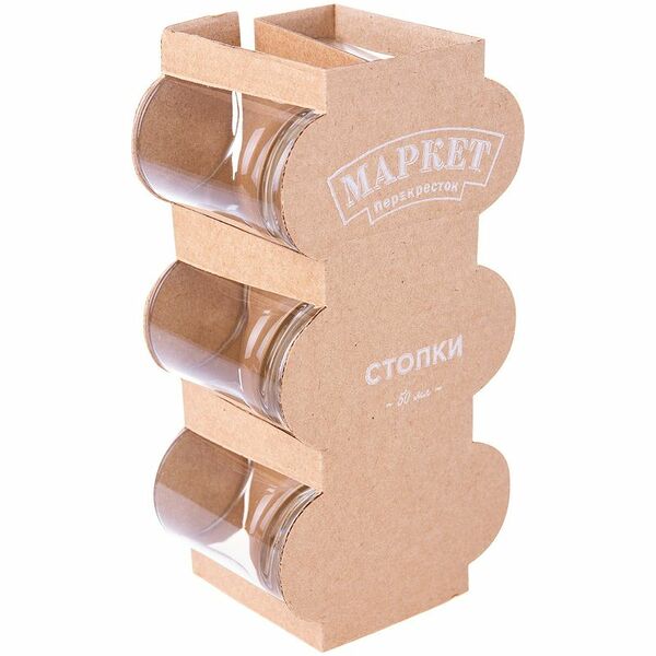 Набор стопок гладкий Маркет Перекрёсток, 6х50мл