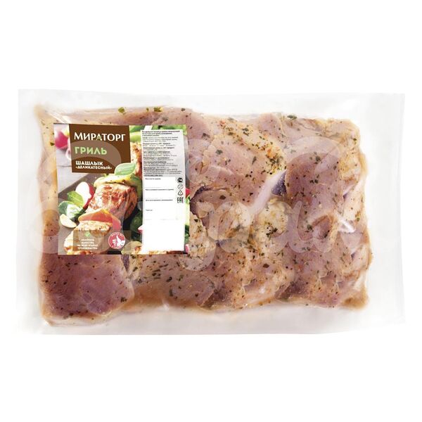 Шашлык свиной Мираторг вес Деликатесный кат Б охл в/у (2200 г)