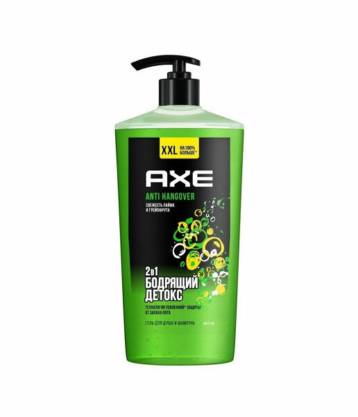 Гель для душа и шампунь Axe Anti Hangover Бодрящий детокс