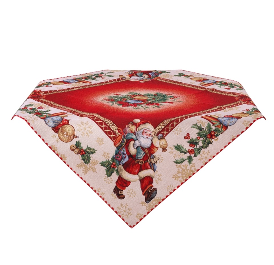 

Салфетка гобеленовая Vingi Ricami Санта Клаус в Новый год, 100х100 см