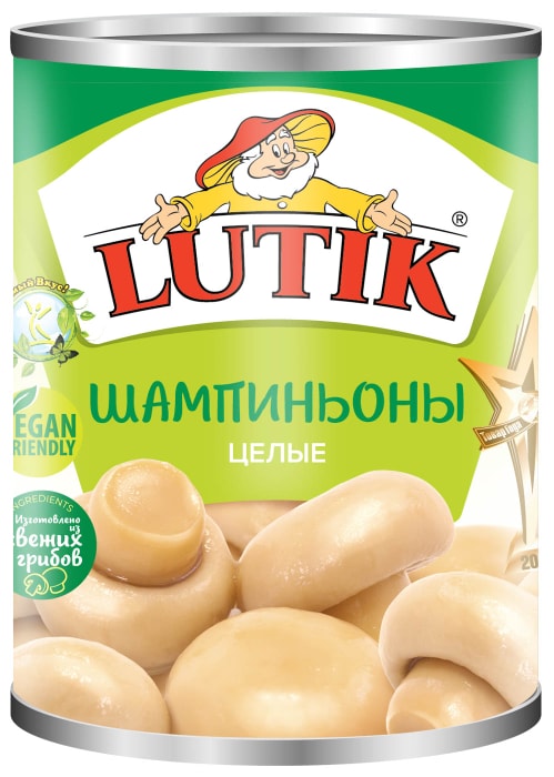 

Шампиньоны Lutik целые 400 г