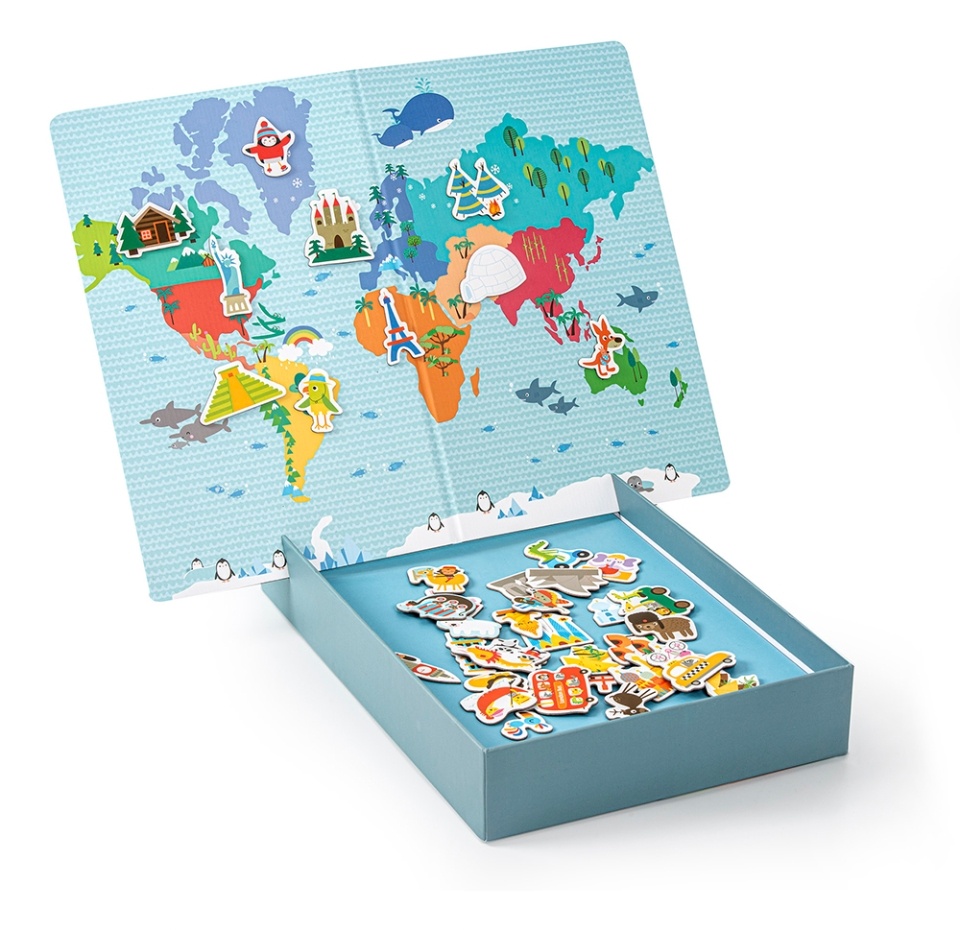 

Игра магнитная Apli kids Карта мира 40 магнитов 3+