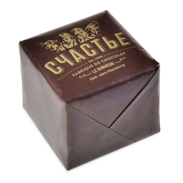 Конфета Счастье пралине с кунжутом и морской солью в темном шоколаде 50 г