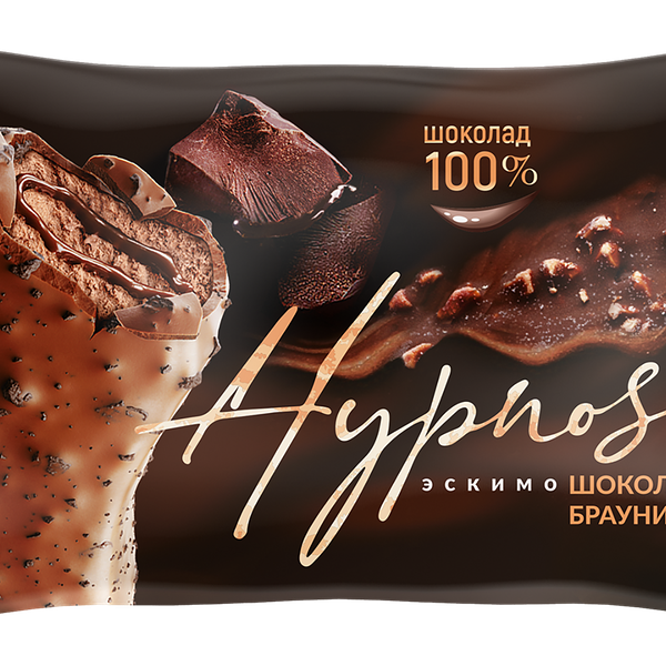 Мороженое HYPNOSE Шоколадный брауни 8%, без змж ГОСТ, эскимо, 80г