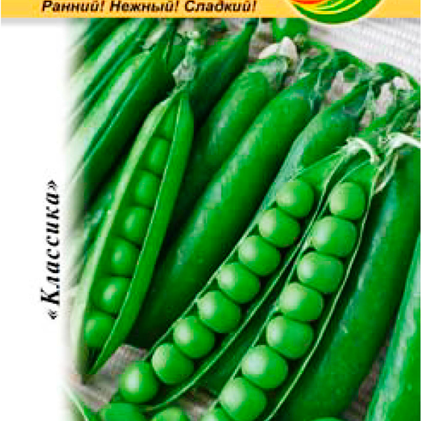 Семена РУССКИЙ ОГОРОД Горох сахарный Первенец, 10г