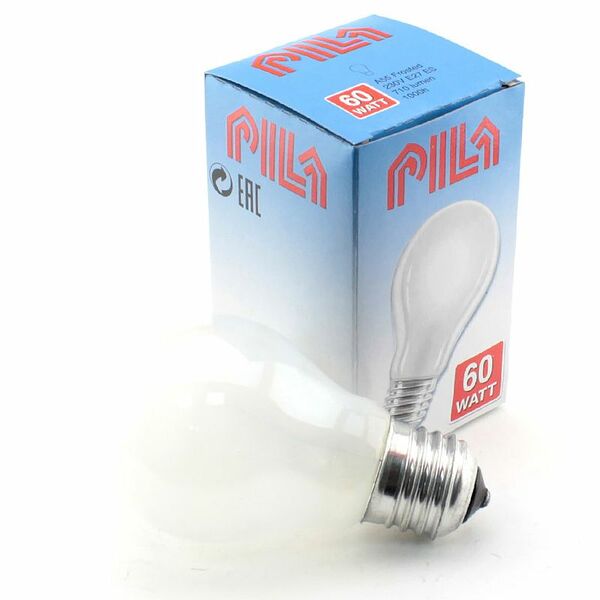 Лампа накаливания Pila A55 E27 60 В прозрачная