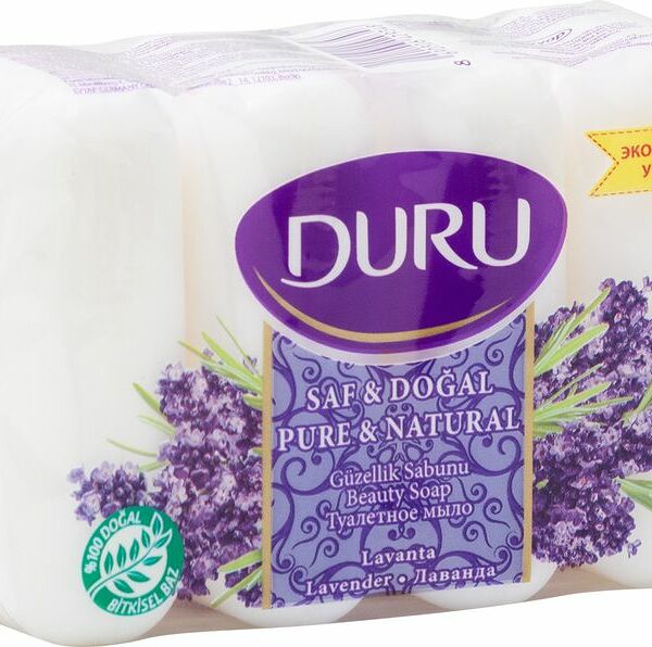 Мыло Duru Pure & Natural Лаванда, 4 шт.