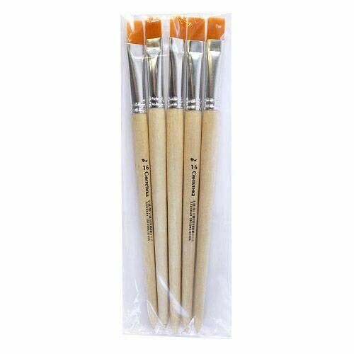 Кисть плоская прямая №16, синтетика, Артком