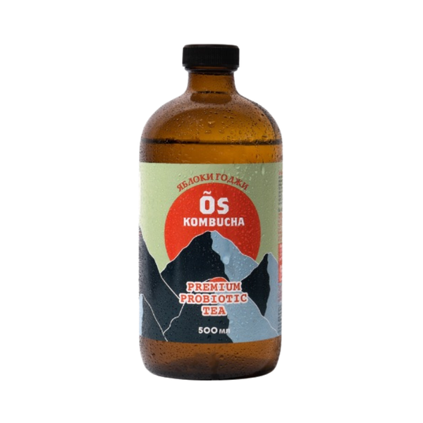 Комбуча Os Kombucha Яблоки годжи ст/б 500 мл