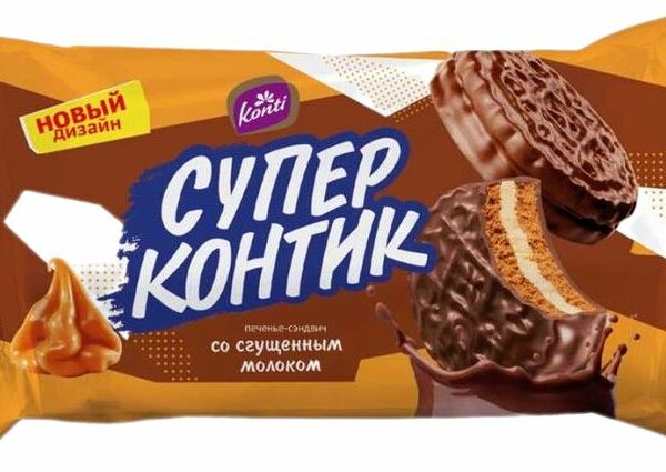 Печенье-сэндвич Супер-Контик Сгущенное Молоко