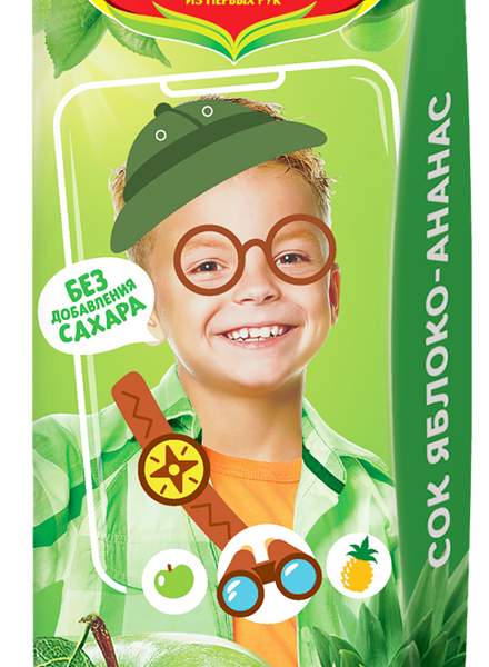 Сок Сады Придонья Яблоко-Ананас, 200мл