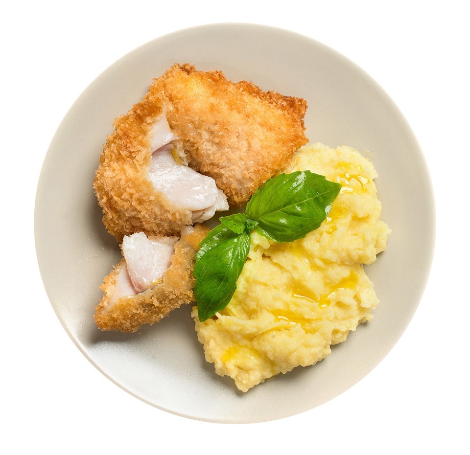 

Филе судака в панировке жареное с картофельным пюре Уже Готово, 300 г