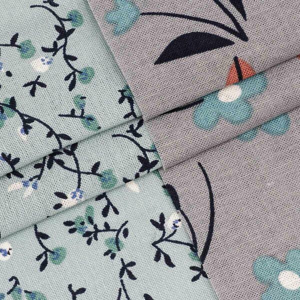 29297 Набор тканей х/б для рукоделия 0019 : 2шт.-48*50см/48*50см+- 2см, серый/зеленый.