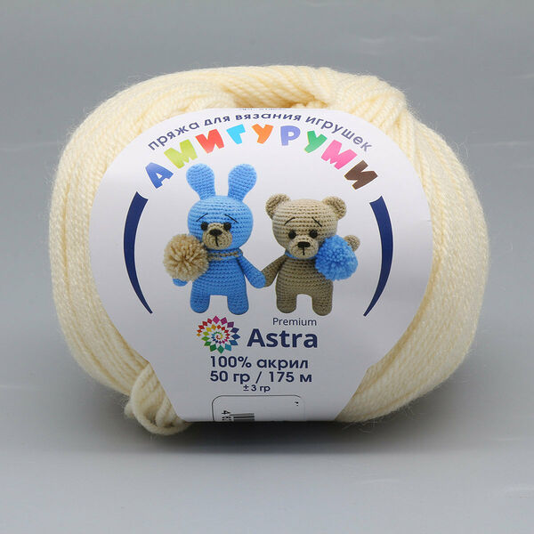 Пряжа Astra Premium 'Амигуруми' 50гр 175 м (100% акрил)(192 чайная роза),шт