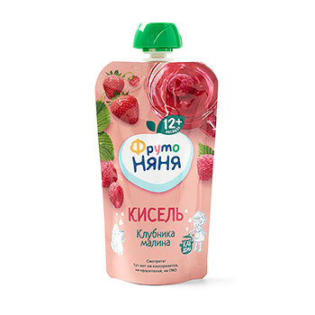 Кисель ФрутоНяня из ягод клубника и малина 130г, Россия
