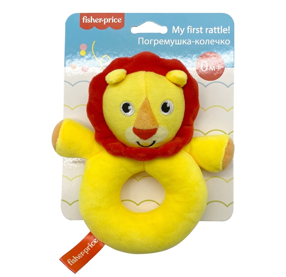 

Погремушка-колечко Fisher Price Львенок, развивающая Мягкая Игрушка для Детей 0+