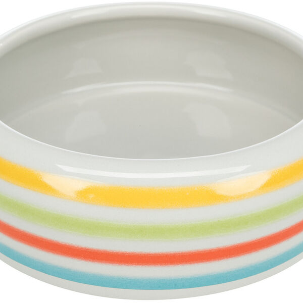 TRIXIE Миска для кроликов керамика, зеленые полоски 500мл ф16см