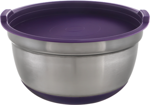 

Миска Homeclub d=17 см с крышкой и силиконовым дном нержавеющая сталь 1.5 л, 1 шт, цвет в ассортименте