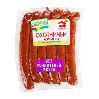 Колбаски полукопчёные Охотничьи Мясной Дом Бородина, 230г