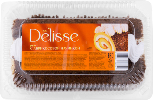

Рулет Delisse с абрикосовой начинкой 350 г