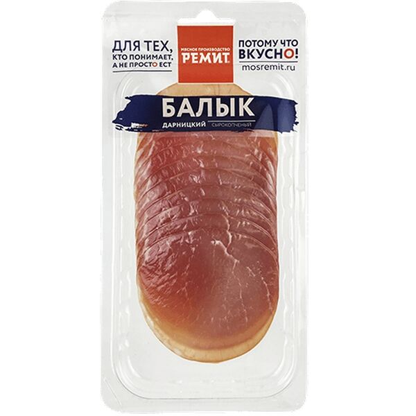 Балык Ремит Дарницкий сырокопчёный нарезка, 100г