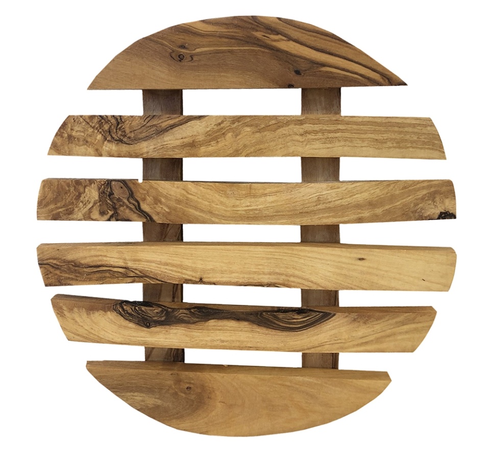 

Подставка круглая Casa dell' Arte решетчатая из оливкового дерева