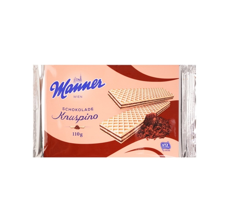 

Вафли Manner Knuspino с шоколадным кремом 110 г