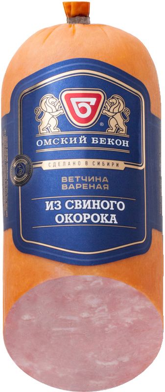 

Ветчина Омский Бекон из свиного окорока 450 г