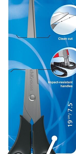 Ножницы ErichKrause Standard, 19см, блистер 21881 шт Erich Krause