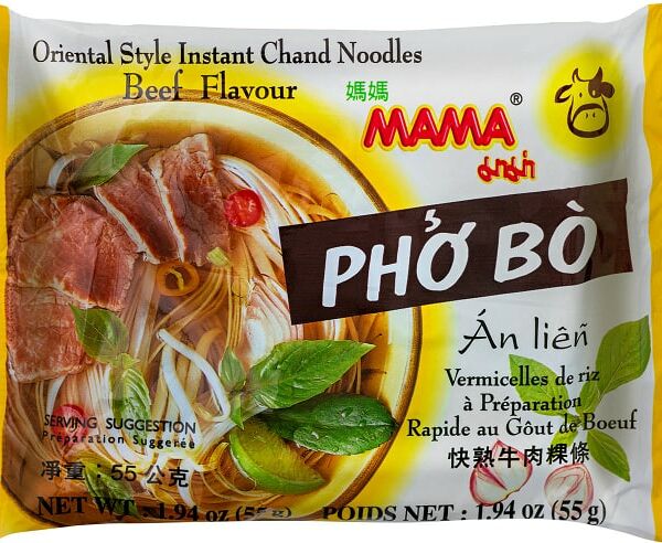 Лапша МАМА Быстрого приготовления Pho Bo 55г