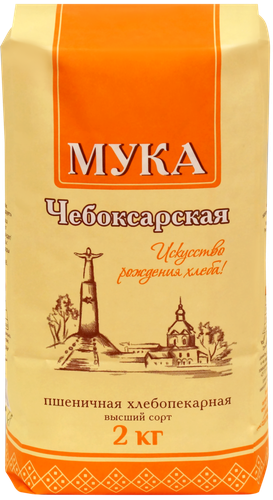 

Мука пшеничная ЧУВАШХЛЕБОПРОДУКТ Чебоксарская хлебопекарная высший сорт, 2 кг