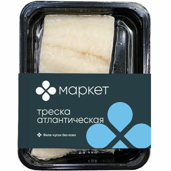 Треска атлантическая филе без кожи замороженная Маркет, 330 г