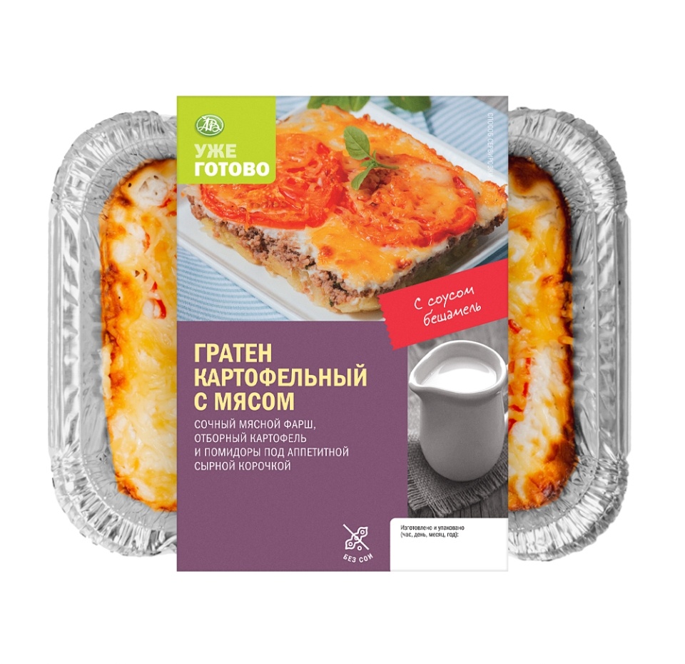

Гратен картофельный Уже Готово с мясом 210 г