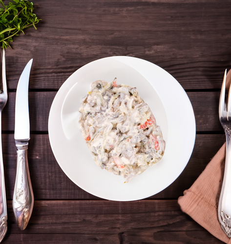 

Салат Выборгский с говяжьим языком лоток вес