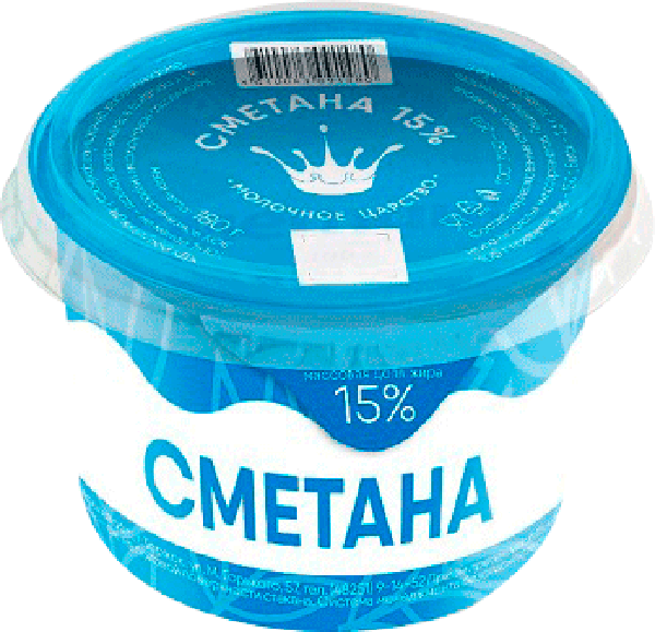 

Сметана Молочное царство 15%