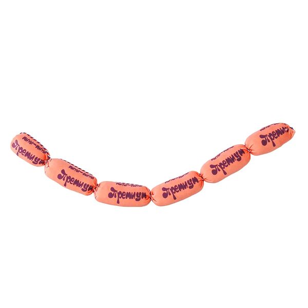 Игрушка для кошек с кошачьей мятой, валерианой и погремушкой Связка сосисок, 37х3 см