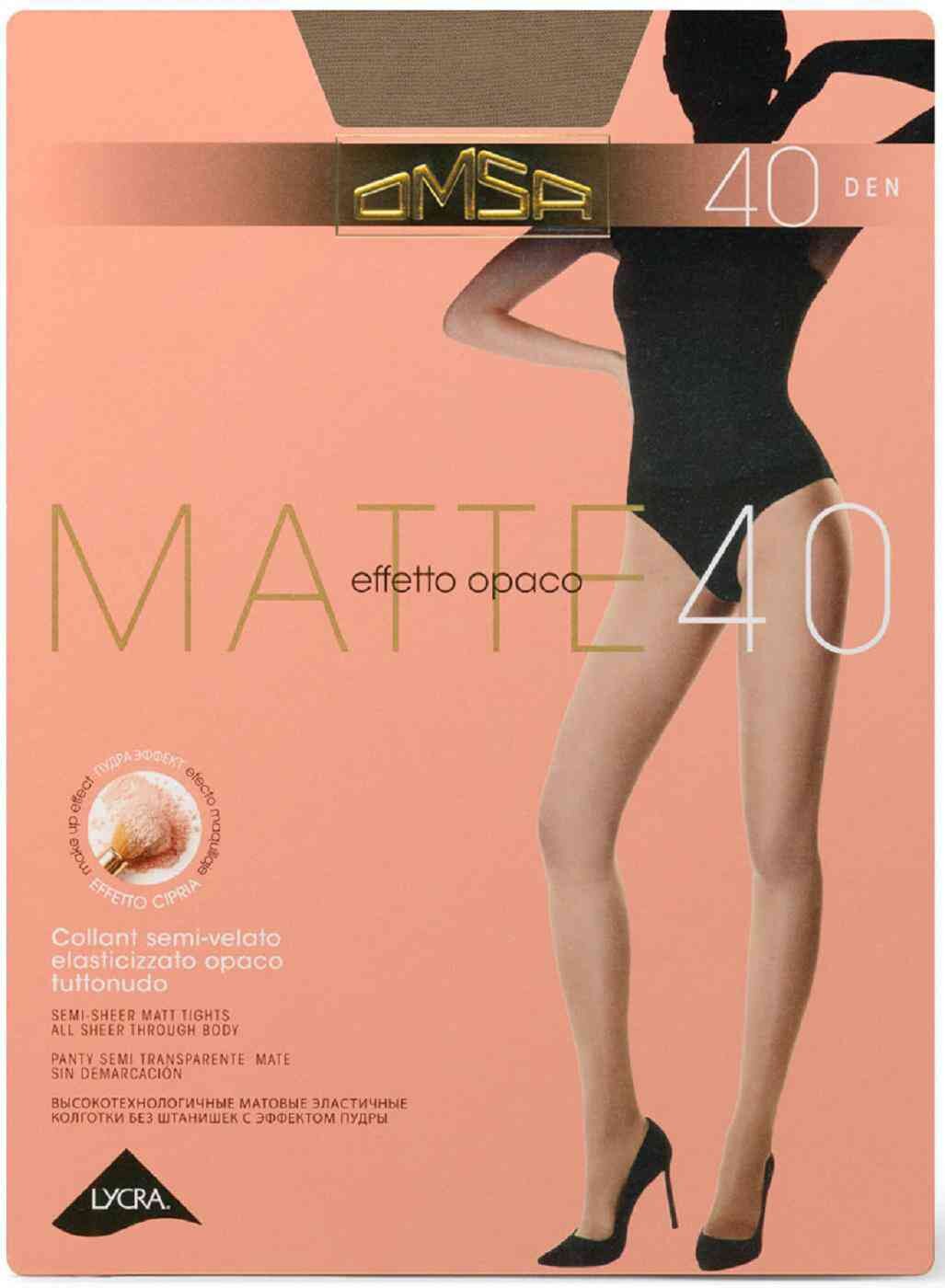 

Колготки женские Omsa Oms Matte 40 den, Caramello, размер 4
