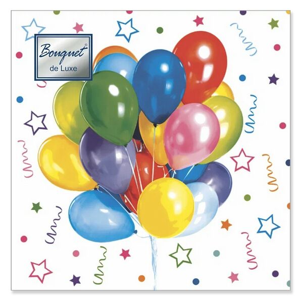 Салфетки бумажные Весёлый праздник, 3 слоя, 25 шт, 24 см