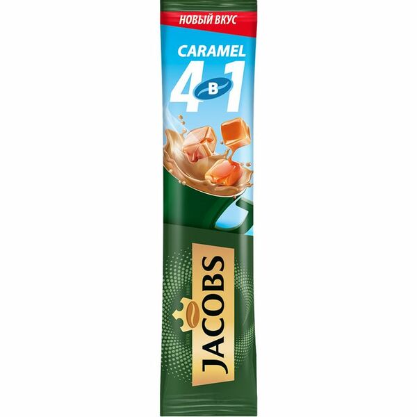 Напиток кофейный Jacobs Caramel 4 в 1 растворимый карамель 12 г